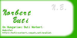 norbert buti business card